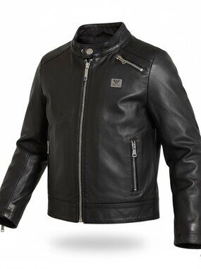 Armani Junior Leather Jacket 8